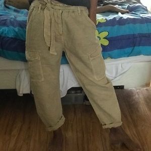 Zara cropped belted pants